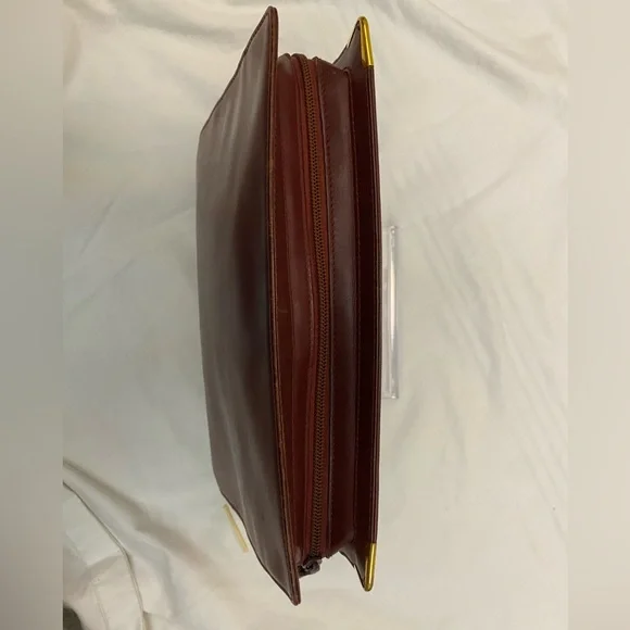 Cartier Bordeaux Leather Must de Cartier A5 Document Case Clutch Bag. - Picture 14 of 14